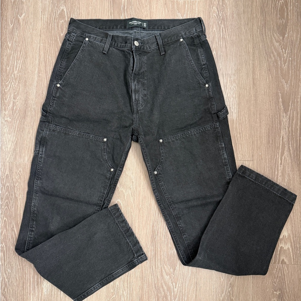 Abercrombie Men's Black Carpenter Pants
